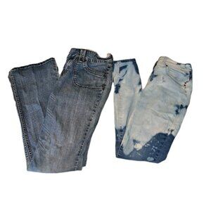 YMI Women's Size 9 Blue Custom Bleached Jeans 29x29 Wannabettabutt Set Of TWO